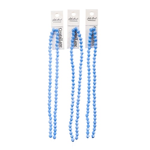 Crystal Lane Bicone 2 Strand 7in (Apx64pcs) 6mm Opaque Periwinkle