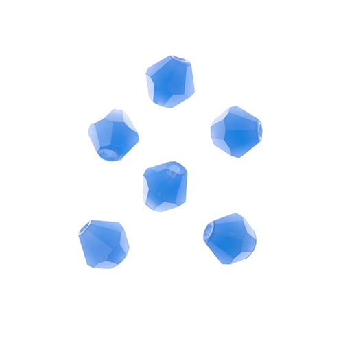 Crystal Lane Bicone 2 Strand 7in (Apx64pcs) 6mm Opaque Dark Periwinkle