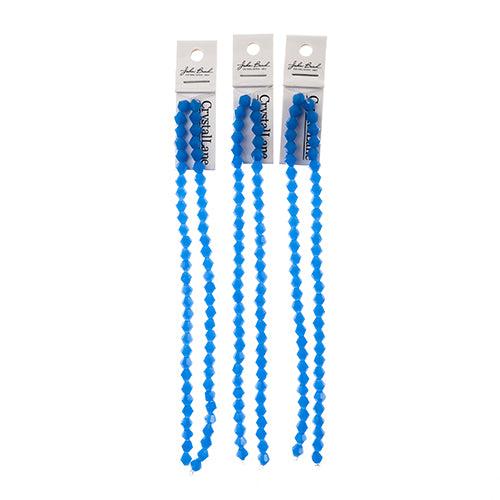 Crystal Lane Bicone 2 Strand 7in (Apx64pcs) 6mm Opaque Dark Periwinkle