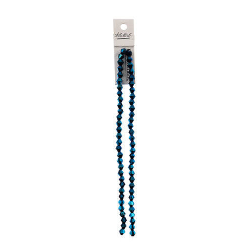 Crystal Lane Bicone 2 Strand 7in (Apx64pcs) 6mm Opaque Blue Iris
