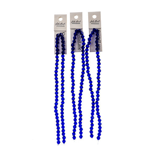 Crystal Lane Bicone 2 Strand 7in (Apx64pcs) 6mm Transparent Light Sapphire