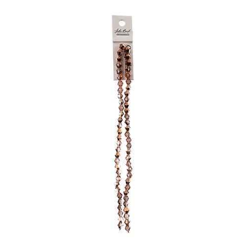 Crystal Lane Bicone 2 Strand 7in (Apx64pcs) 6mm Crystal/Half Copper Iris