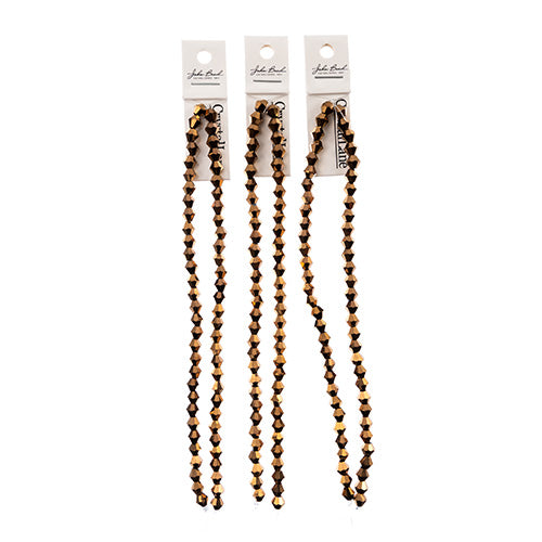 Crystal Lane Bicone 2 Strand 7in (Apx64pcs) 6mm Opaque Copper Iris