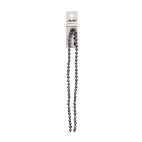 Crystal Lane Bicone 2 Strand 7in (Apx64pcs) 6mm Opaque Grey