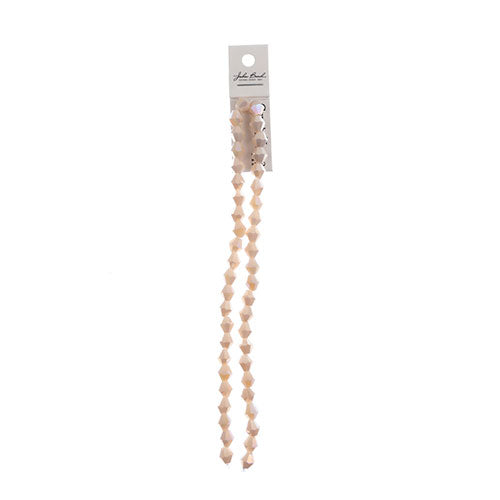 Crystal Lane Bicone 2 Strand 7in (Apx44pcs) 8mm Opaque Cream AB