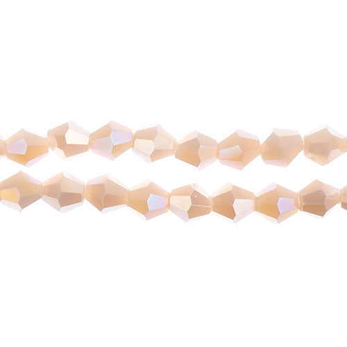 Crystal Lane Bicone 2 Strand 7in (Apx44pcs) 8mm Opaque Cream AB