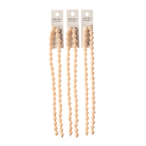 Crystal Lane Bicone 2 Strand 7in (Apx44pcs) 8mm Opaque Cream AB