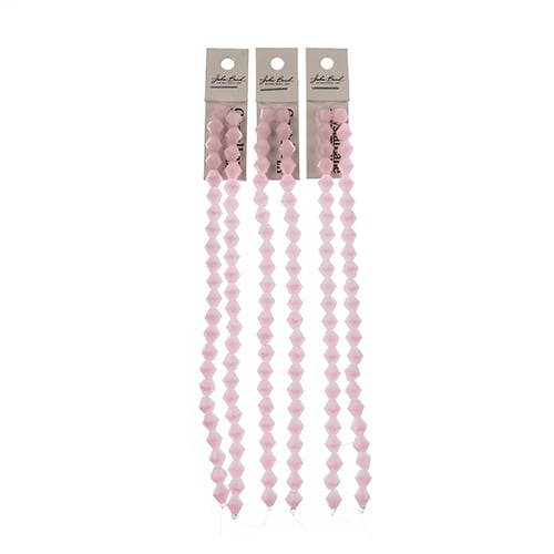 Crystal Lane Bicone 2 Strand 7in (Apx44pcs) 8mm Opaque Pink