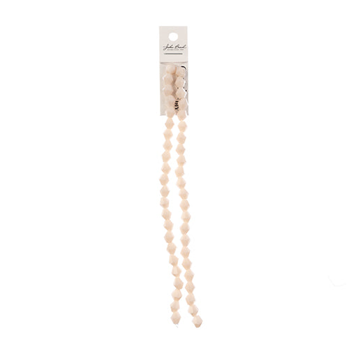Crystal Lane Bicone 2 Strand 7in (Apx44pcs) 8mm Opaque Light Cream