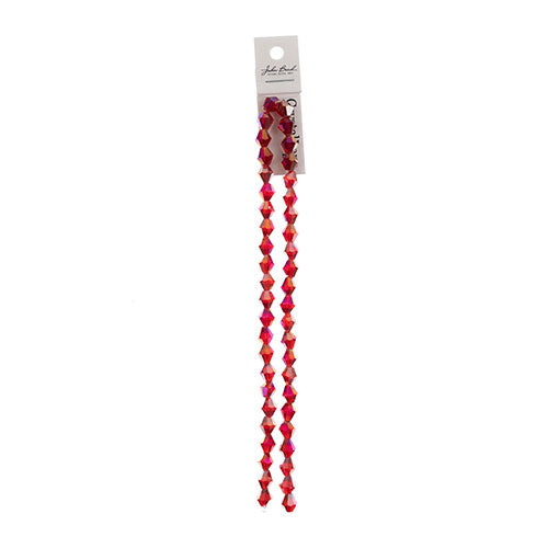 Crystal Lane Bicone 2 Strand 7in (Apx44pcs) 8mm Transparent Red AB