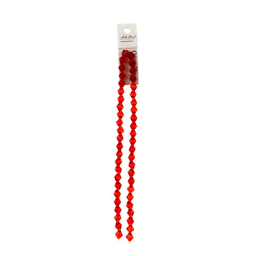 Crystal Lane Bicone 2 Strand 7in (Apx44pcs) 8mm Transparent Red