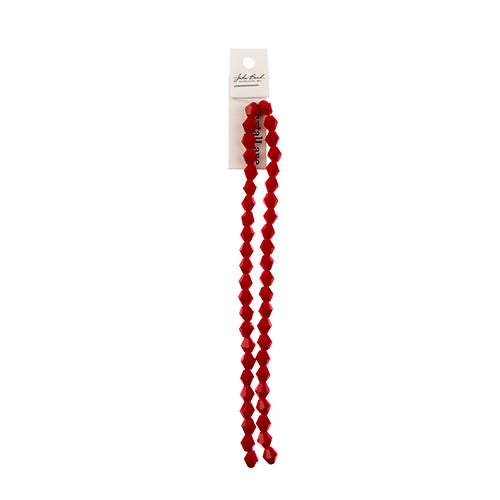 Crystal Lane Bicone 2 Strand 7in (Apx44pcs) 8mm Opaque Red