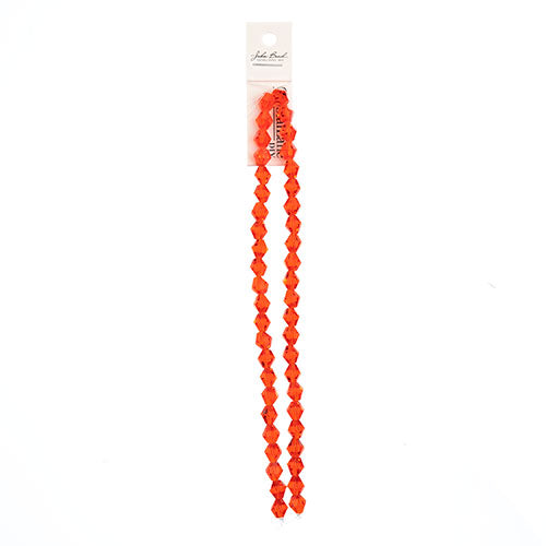 Crystal Lane Bicone 2 Strand 7in (Apx44pcs) 8mm Transparent Orange