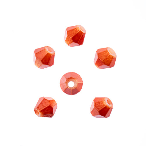 Crystal Lane Bicone 2 Strand 7in (Apx44pcs) 8mm Opaque Orange