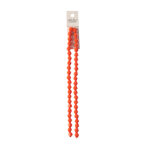 Crystal Lane Bicone 2 Strand 7in (Apx44pcs) 8mm Opaque Orange