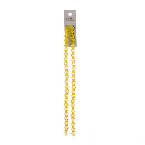Crystal Lane Bicone 2 Strand 7in (Apx44pcs) 8mm Transparent Yellow