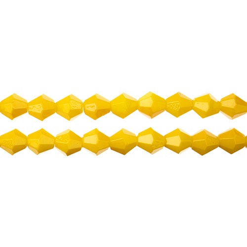 Crystal Lane Bicone 2 Strand 7in (Apx44pcs) 8mm Opaque Yellow