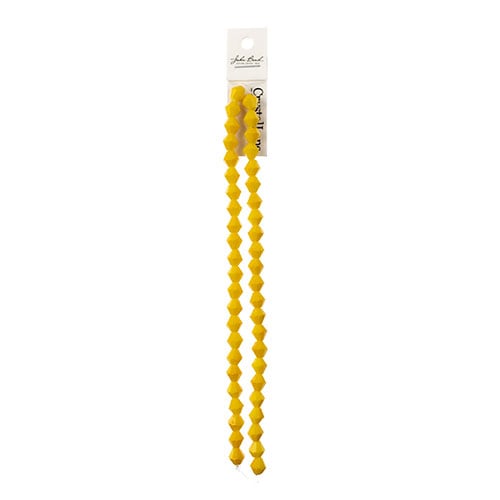 Crystal Lane Bicone 2 Strand 7in (Apx44pcs) 8mm Opaque Yellow
