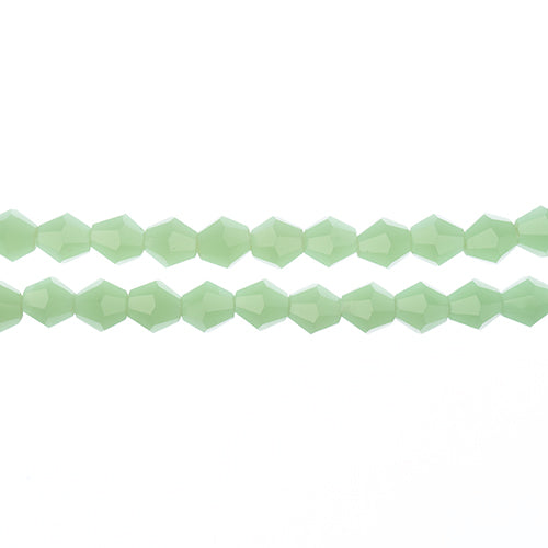 Crystal Lane Bicone 2 Strand 7in (Apx44pcs) 8mm Opaque Light Green