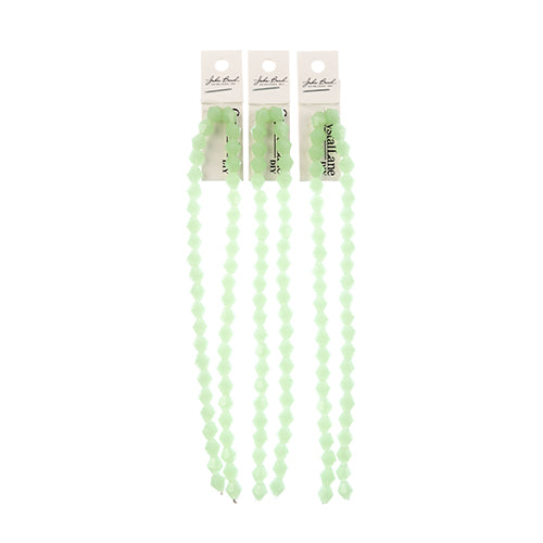 Crystal Lane Bicone 2 Strand 7in (Apx44pcs) 8mm Opaque Light Green