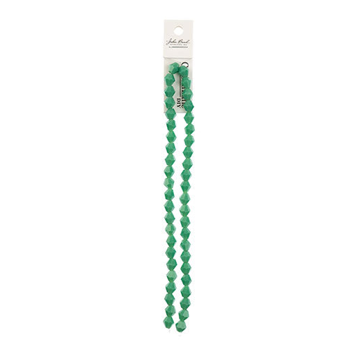 Crystal Lane Bicone 2 Strand 7in (Apx44pcs) 8mm Opaque Green Turquoise