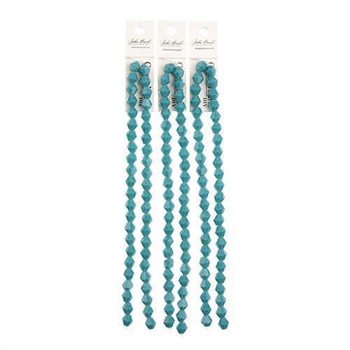 Crystal Lane Bicone 2 Strand 7in (Apx44pcs) 8mm Opaque Dark Blue