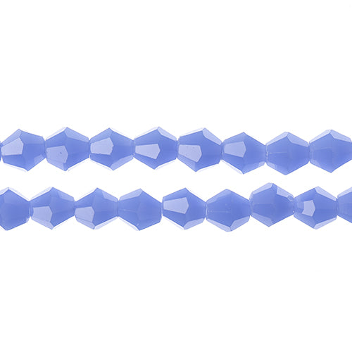 Crystal Lane Bicone 2 Strand 7in (Apx44pcs) 8mm Opaque Dark Periwinkle