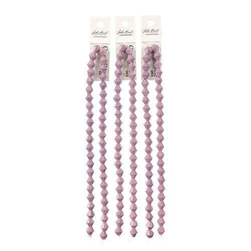 Crystal Lane Bicone 2 Strand 7in (Apx44pcs) 8mm Opaque Dark Purple