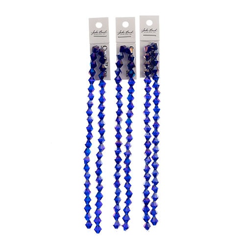 Crystal Lane Bicone 2 Strand 7in (Apx44pcs) 8mm Transparent Sapphire AB