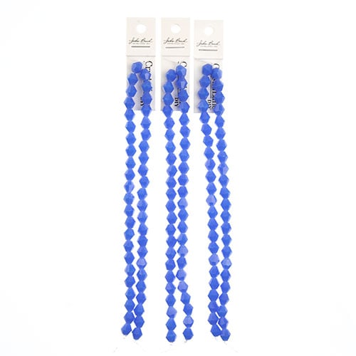 Crystal Lane Bicone 2 Strand 7in (Apx44pcs) 8mm Opaque Dark Sapphire