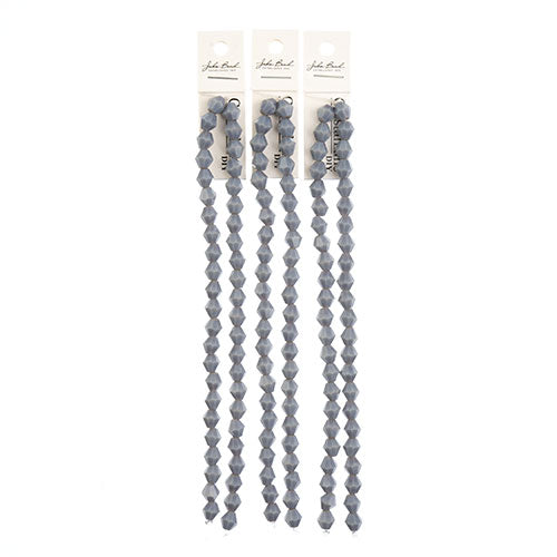 Crystal Lane Bicone 2 Strand 7in (Apx44pcs) 8mm Opaque Grey