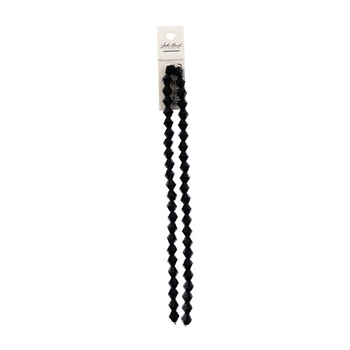 Crystal Lane Bicone 2 Strand 7in (Apx44pcs) 8mm Opaque Black
