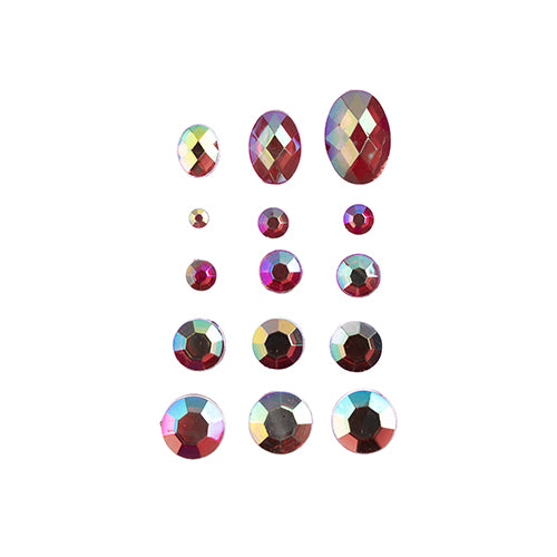 Acrylic Flat Back Rhinestone Box 77g Assorted Sizes Round And Oval 