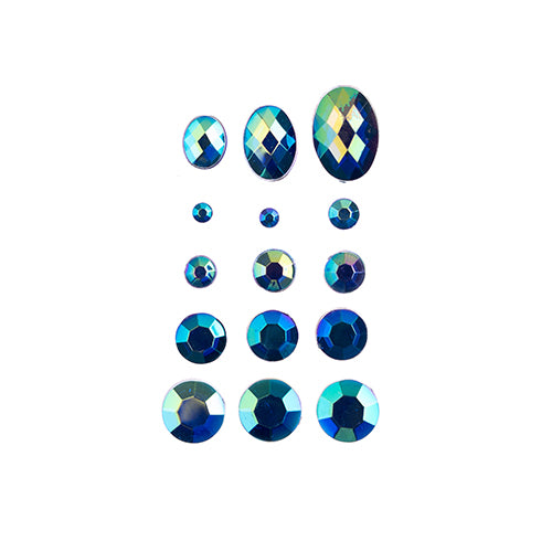 Acrylic Flat Back Rhinestone Box 77g Assorted Sizes Round And Oval 