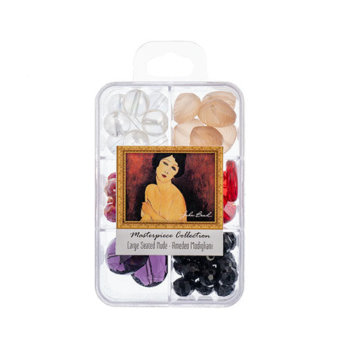 Masterpiece Collection Glass Bead Box Mix Apx85g Large Seated Nude - Amedeo Modigliani