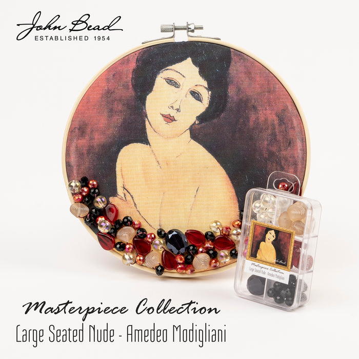 Masterpiece Collection Glass Bead Box Mix Apx85g Large Seated Nude - Amedeo Modigliani