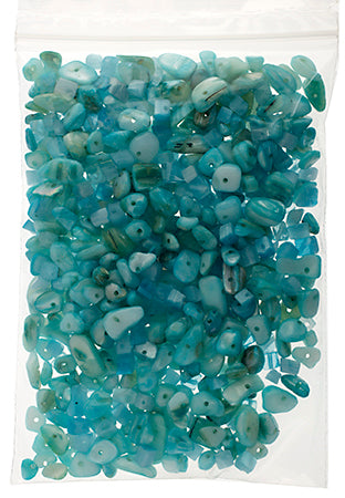 Semi-Precious Chips Loose 100g/Bag Pacific Blue 