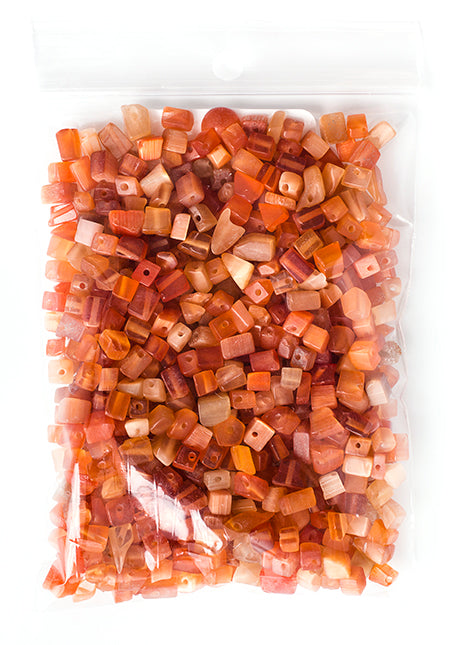 Semi-Precious Chips Loose 100g/Bag Coral Dyed