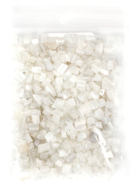 Semi-Precious Chips Loose 100g/Bag White Lightning