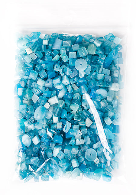 Semi-Precious Chips Loose 100g/Bag Turquoise Dyed Cat Eye