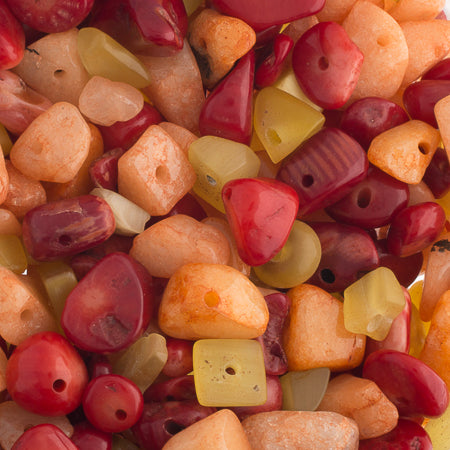 Semi-Precious Chips Loose 100g/Bag Sunset Mix