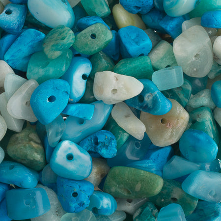 Semi-Precious Chips Loose 100g/Bag Aquatic Mix