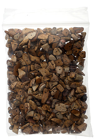 Semi-Precious Chips Loose 100g/Bag Picture Jasper