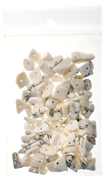 Semi-Precious Chips Loose 100g/Bag Howlite White/Black 