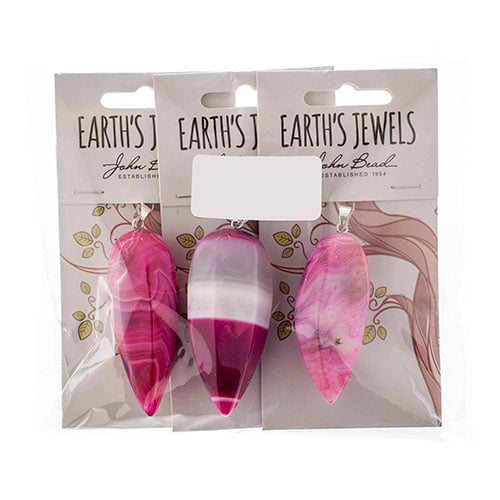 Semi-Precious Pendant Agate Approx 45mm Amethyst Blend Pendulum