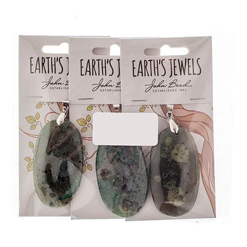 Semi-Precious Pendant Agate Approx 55mm Oval 