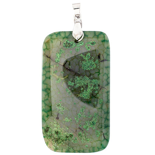 Semi-Precious Pendant Agate Approx 55mm Rectangle