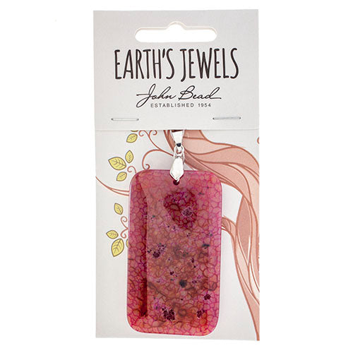 Semi-Precious Pendant Agate Approx 55mm Rectangle 