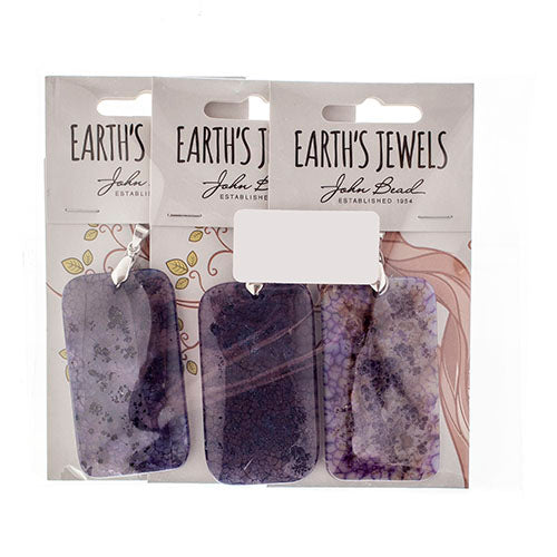 Semi-Precious Pendant Agate Approx 55mm Rectangle 