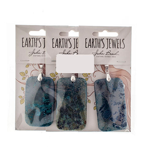 Semi-Precious Pendant Agate Approx 55mm Rectangle 